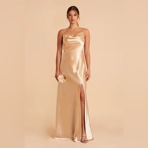 Satin Gold Bridesmaid Dress